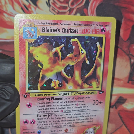 1st Edition Blaine's Charizard Gym Challenge G2 Holo Rare Pokemon Proxy Card TCG
