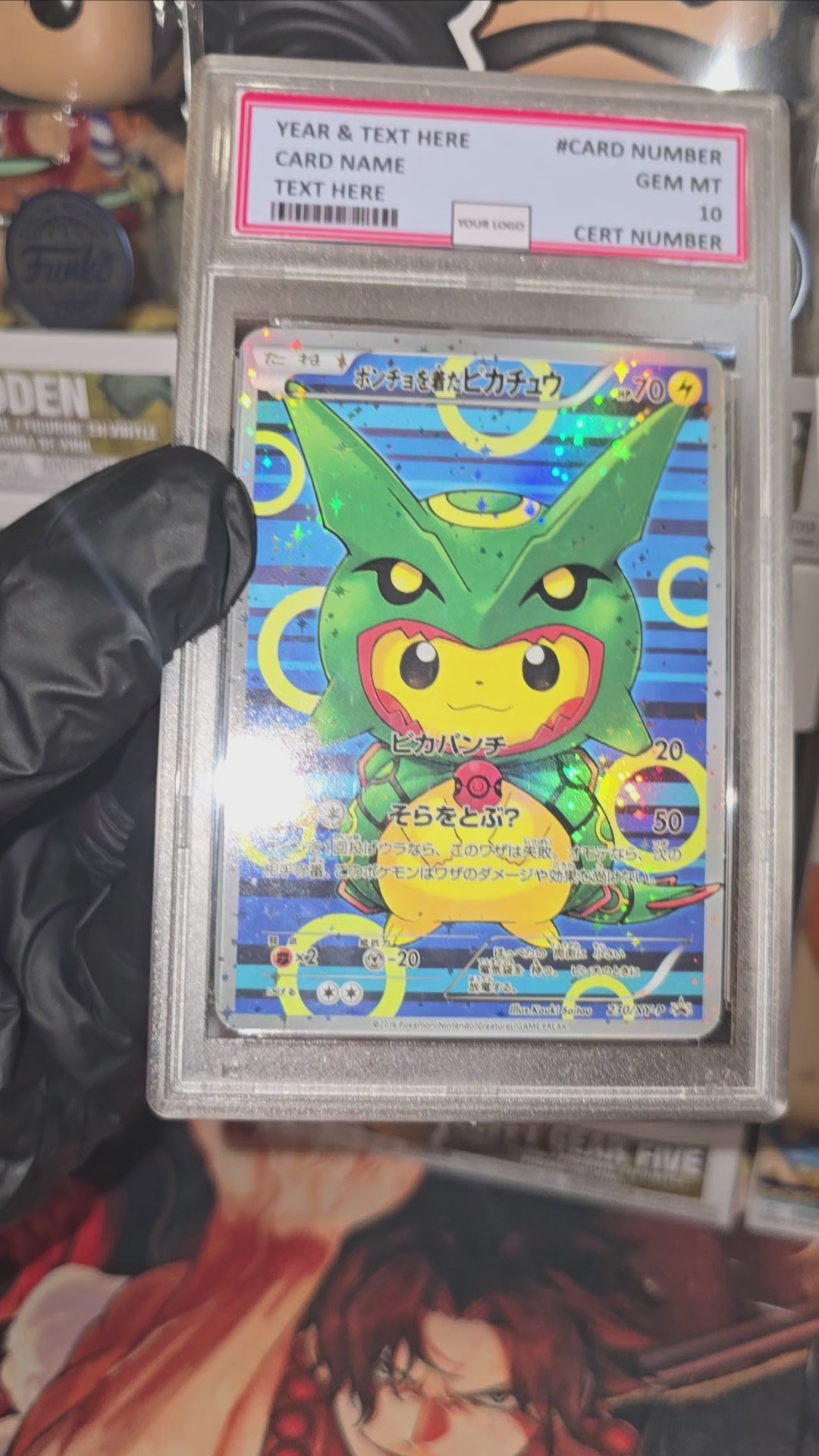 PNCHO-WEAR PIKACHU 2016 GEM MT Graded PSA Style 2016 Japanese