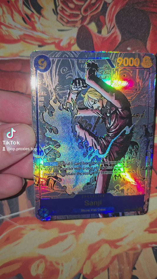 Sanji Manga PRB02 One Piece Premium Quality Textured Proxy Custom Made Card
