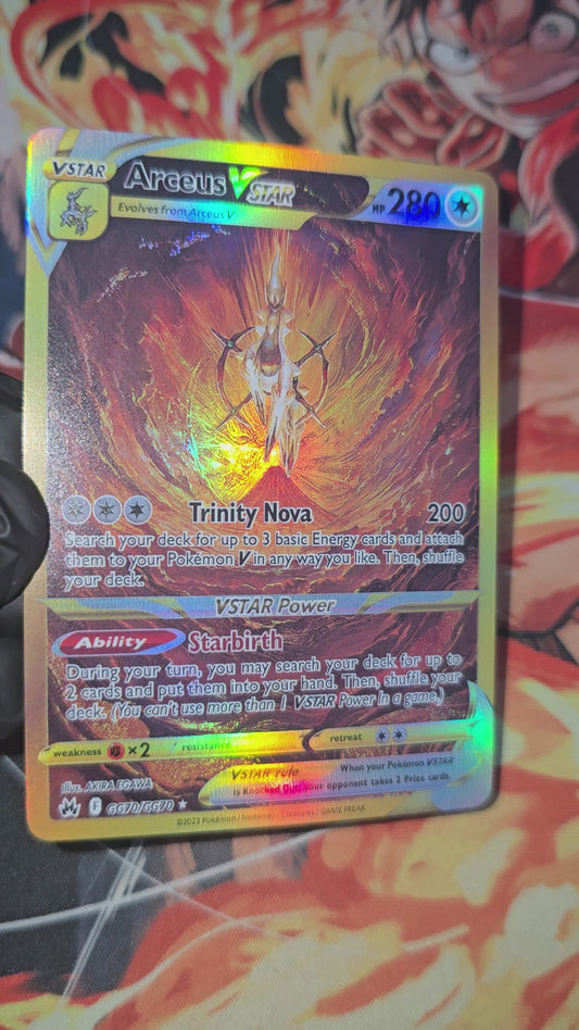 Arceus VSTAR GG70 Sword & Shield Crown Zenith Secret Rare Pokemon TCG Card Proxy