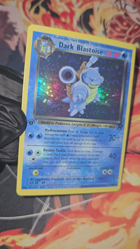 1st Edition Dark Blastoise 3/82 Team Rocket Holo Pokemon TCG Card Proxy