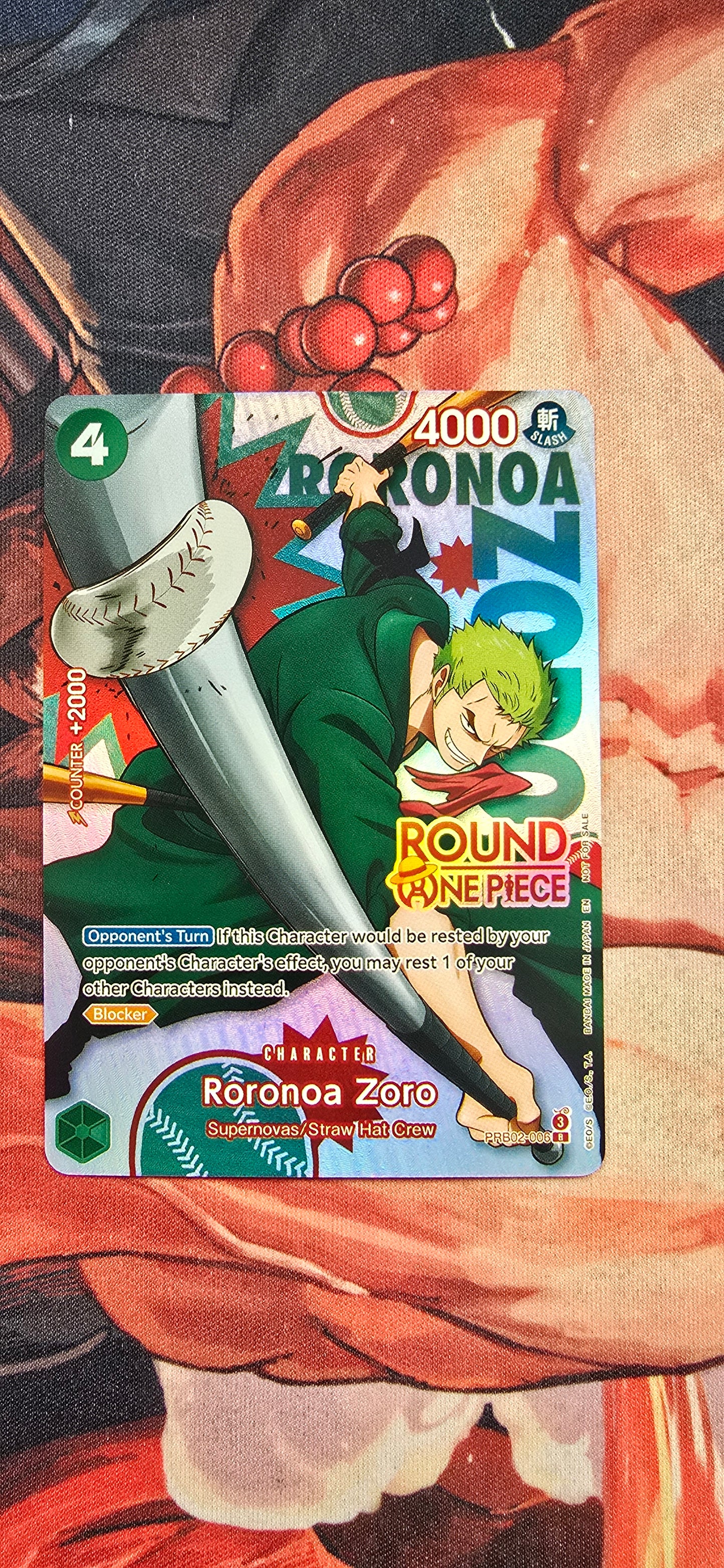 Round 1 x One Piece English TCG Textured Custom Made Proxy Cards