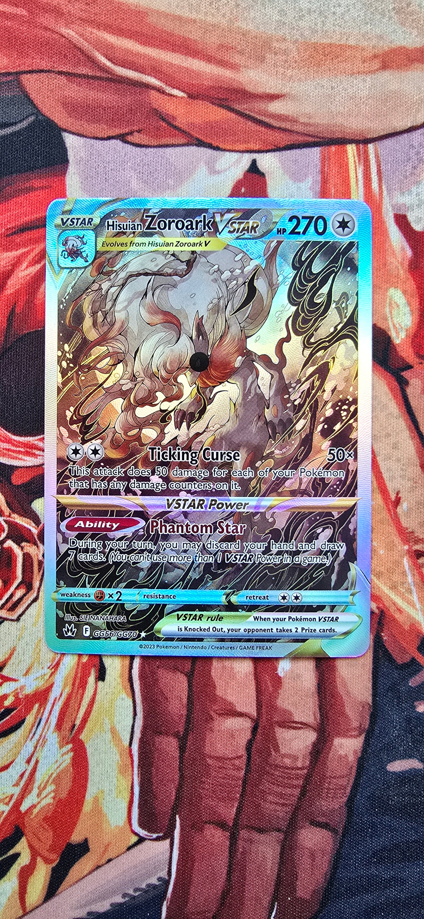 Hisuian Zoroark VSTAR GG56/GG70 SWSH Crown Zenith Galarian Gallery Holo Pokemon Card Custom Made Proxy