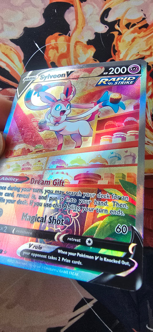Sylveon V #184 Alternative Art Evolving Skies Textured Pokemon TCG Card Proxy