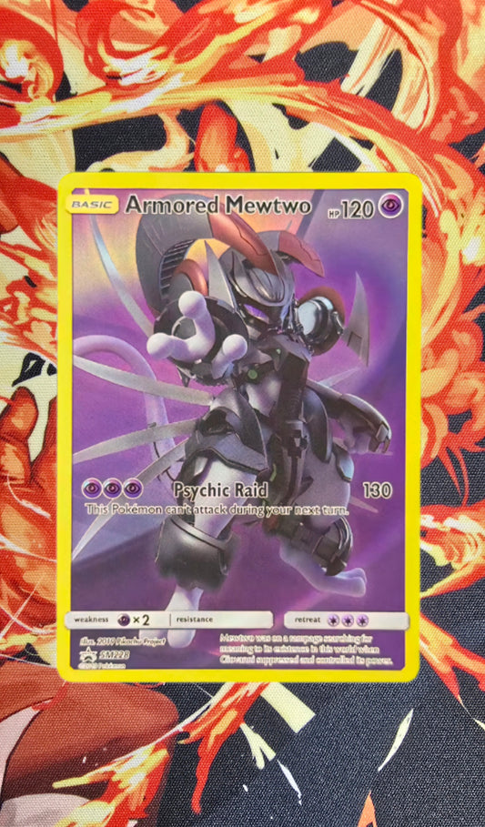 Armored Mewtwo SM228 Pokemon Black Star Promo Custom Made Card