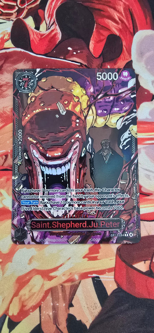 OP13 Saint Shepherd Ju Peter Alt Art One Piece Premium Quality Textured Proxy Custom Made Card