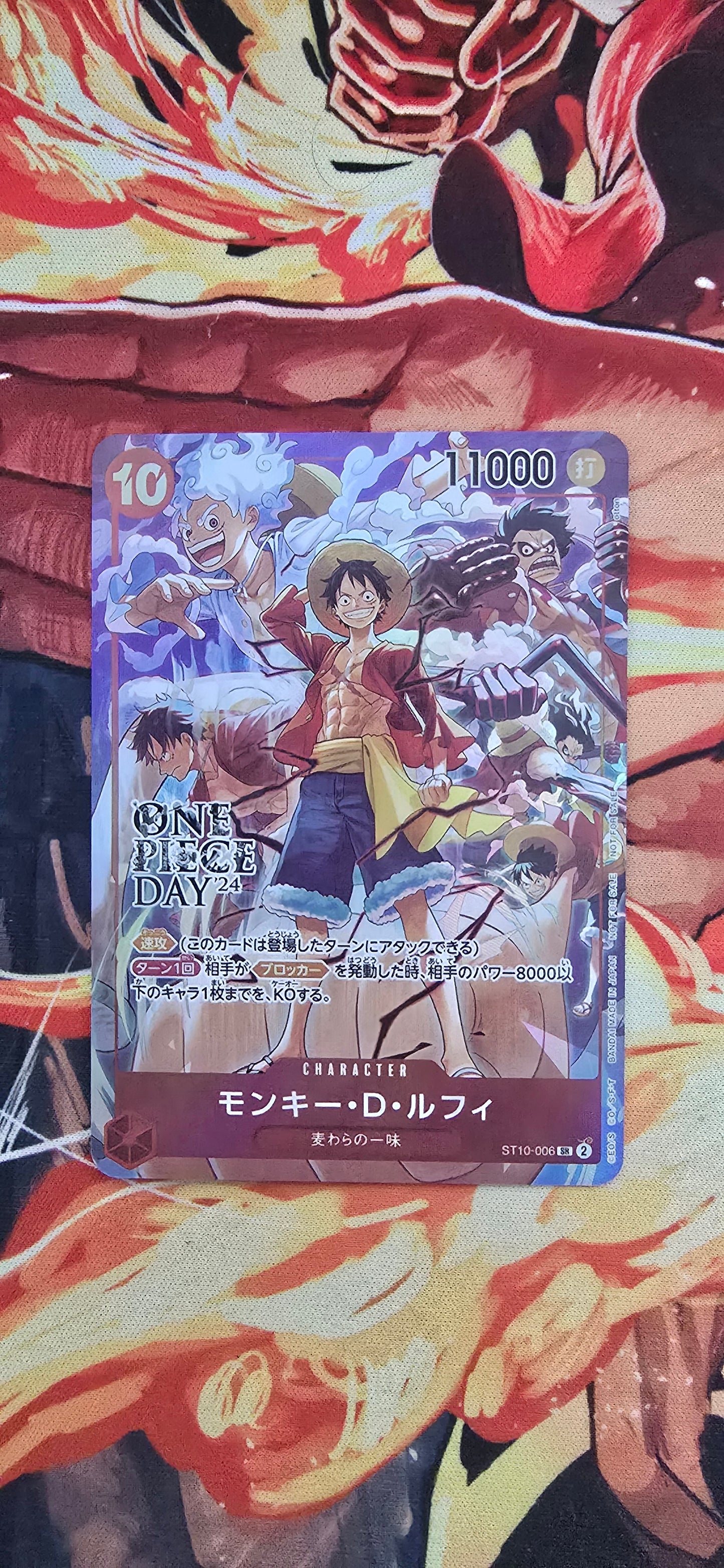 One Piece Day 2024 Monkey D Luffy Promo ST10-006 TCG Textured Japanese Proxy