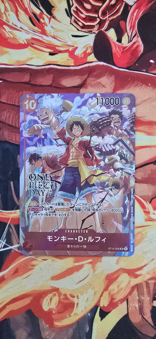 One Piece Day 2024 Monkey D Luffy Promo ST10-006 TCG Textured Japanese Proxy