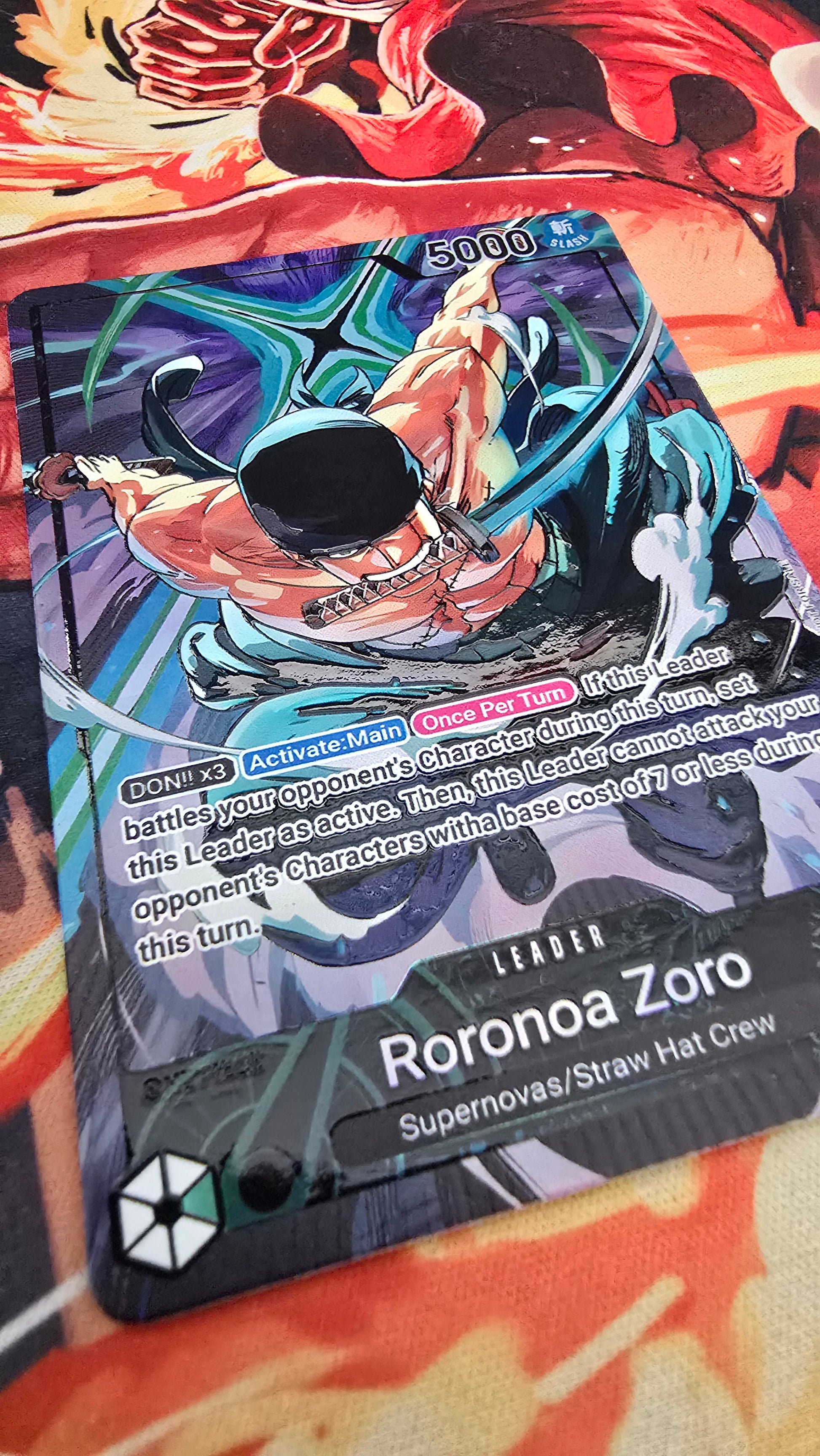Leader Zoro OP12 Limited Edition Vol.4 Playmat Promo Textured One Piec OP Proxies TCG Leader Zoro OP12 Limited Edition Vol.4 Playmat Promo Textured One Piec OP Proxies TCG