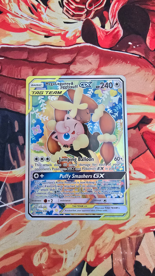 Mega Lopunny & Jigglypuff GX Tag Team Pokemon Cosmic Eclipse 2020 Proxy Card