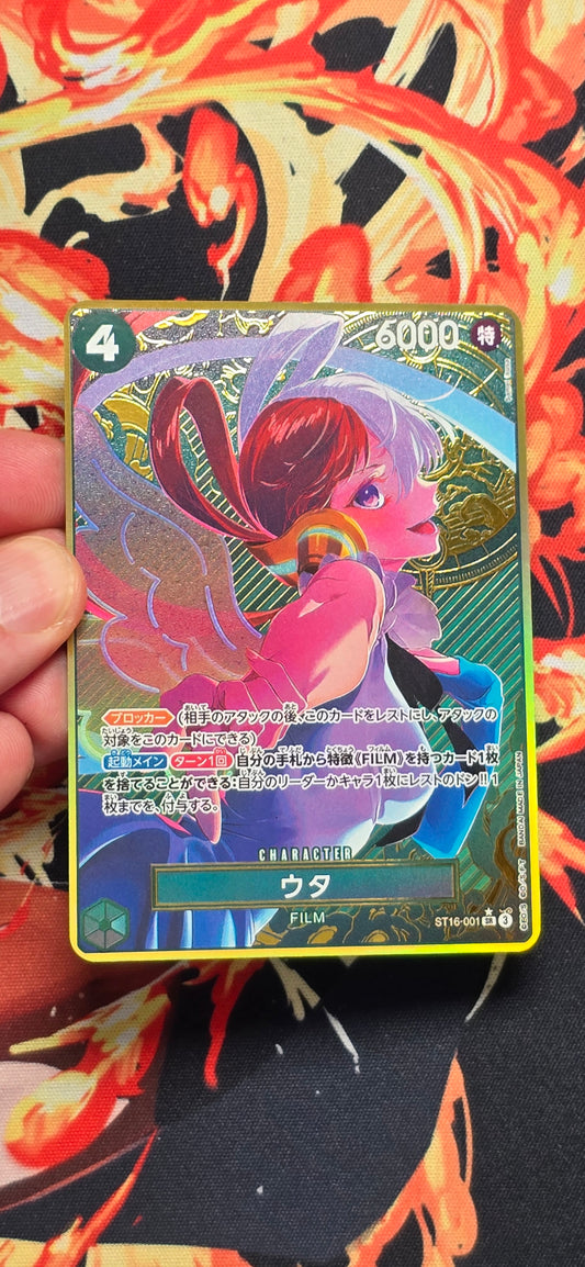 Graded PSA Style Uta Gold AA One Piece Card Game Premium Quality Textured Japanese Card Proxy Slab
