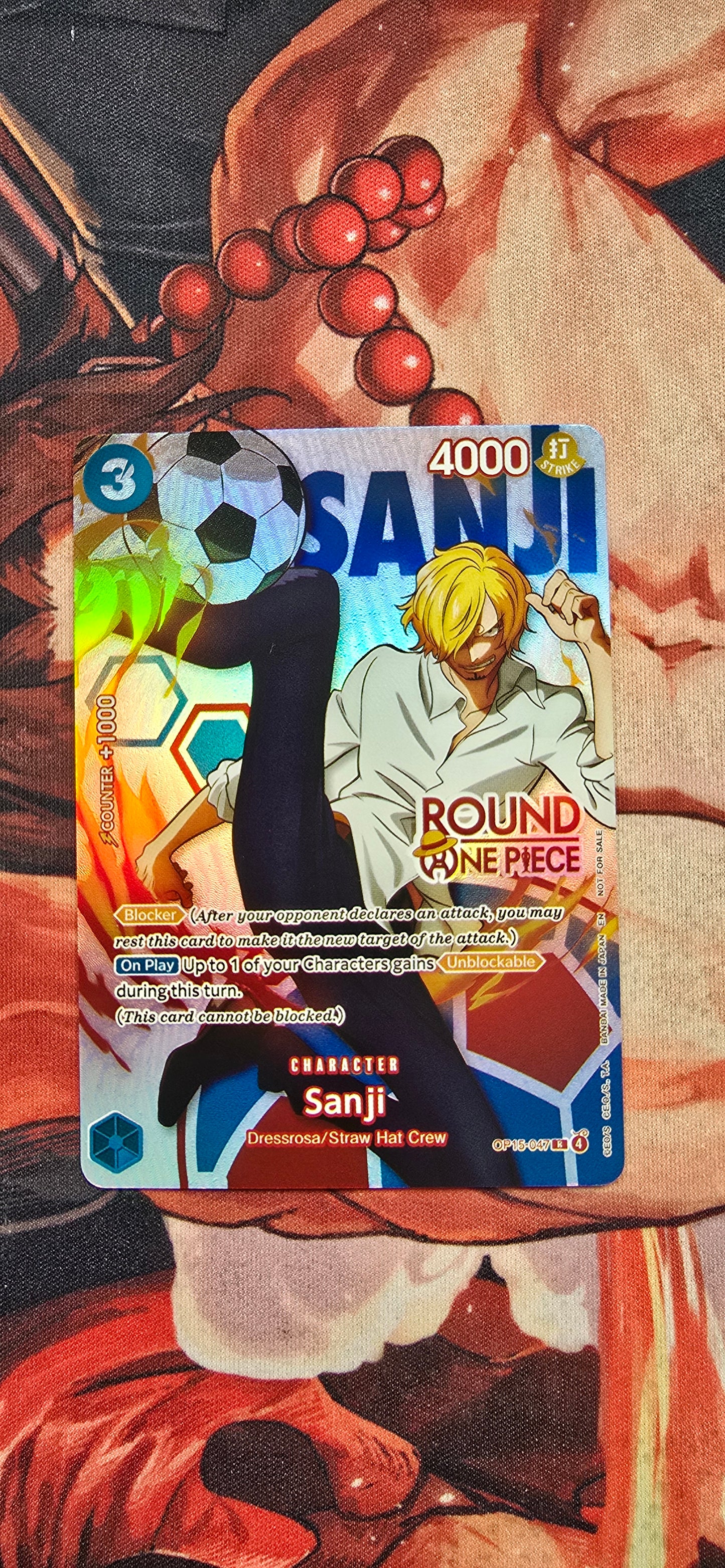 Round 1 x One Piece English TCG Textured Custom Made Proxy Cards
