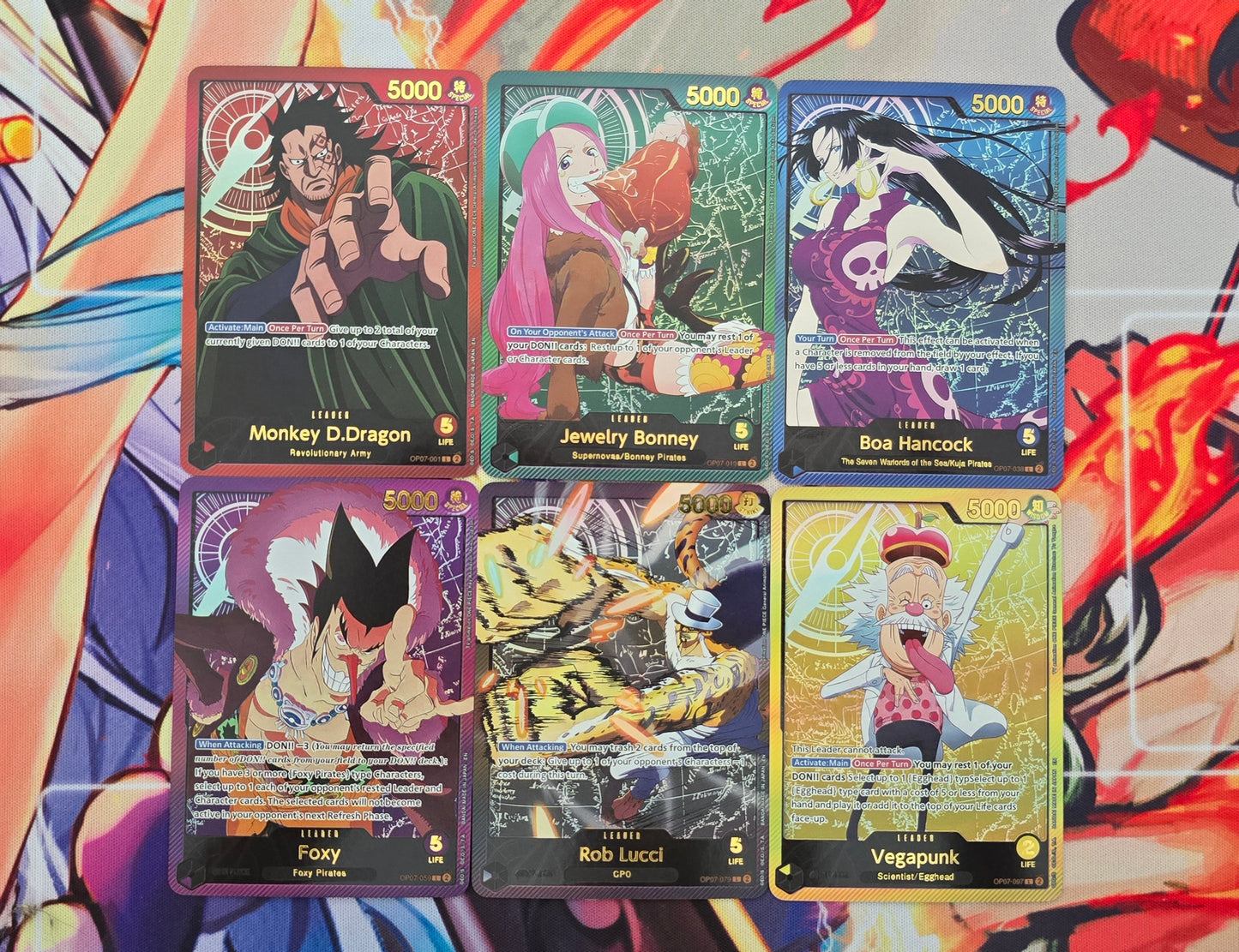 Gold One Piece Leaders Sets: OP05, OP06, OP07, OP08, EB01 OP TCG Card Proxy English