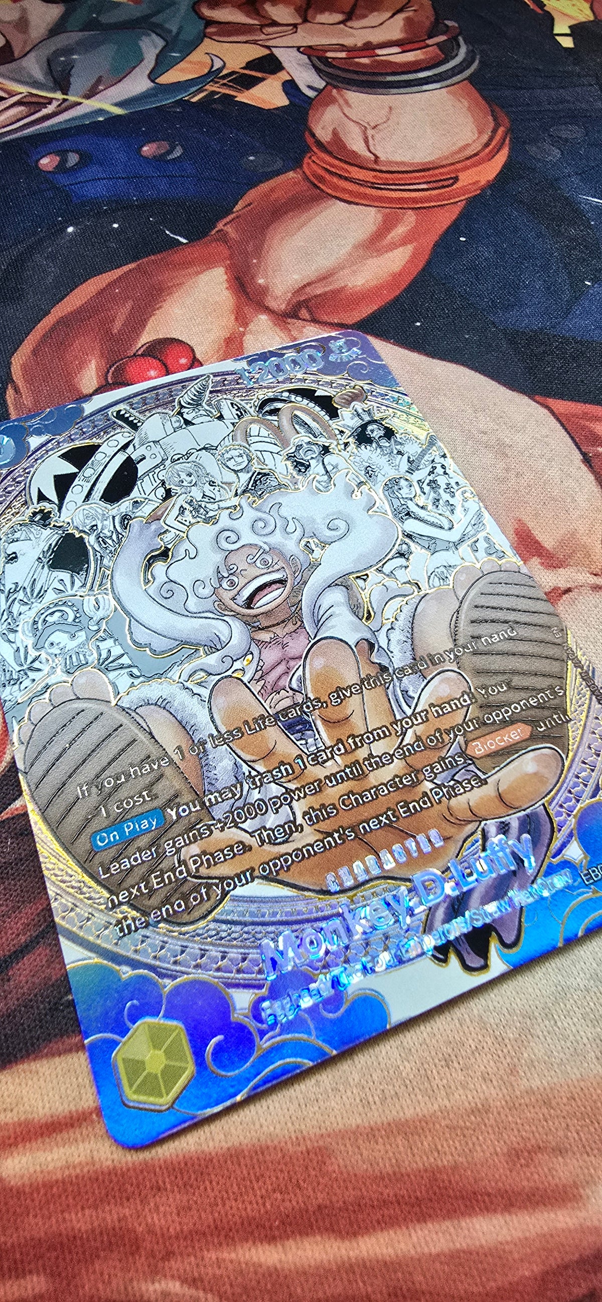 Monkey D Luffy EBO4-061 SEC Pirate Crew Super Alt Manga Premium Textured One Piece Card Game TCG Custom Made Proxy Card