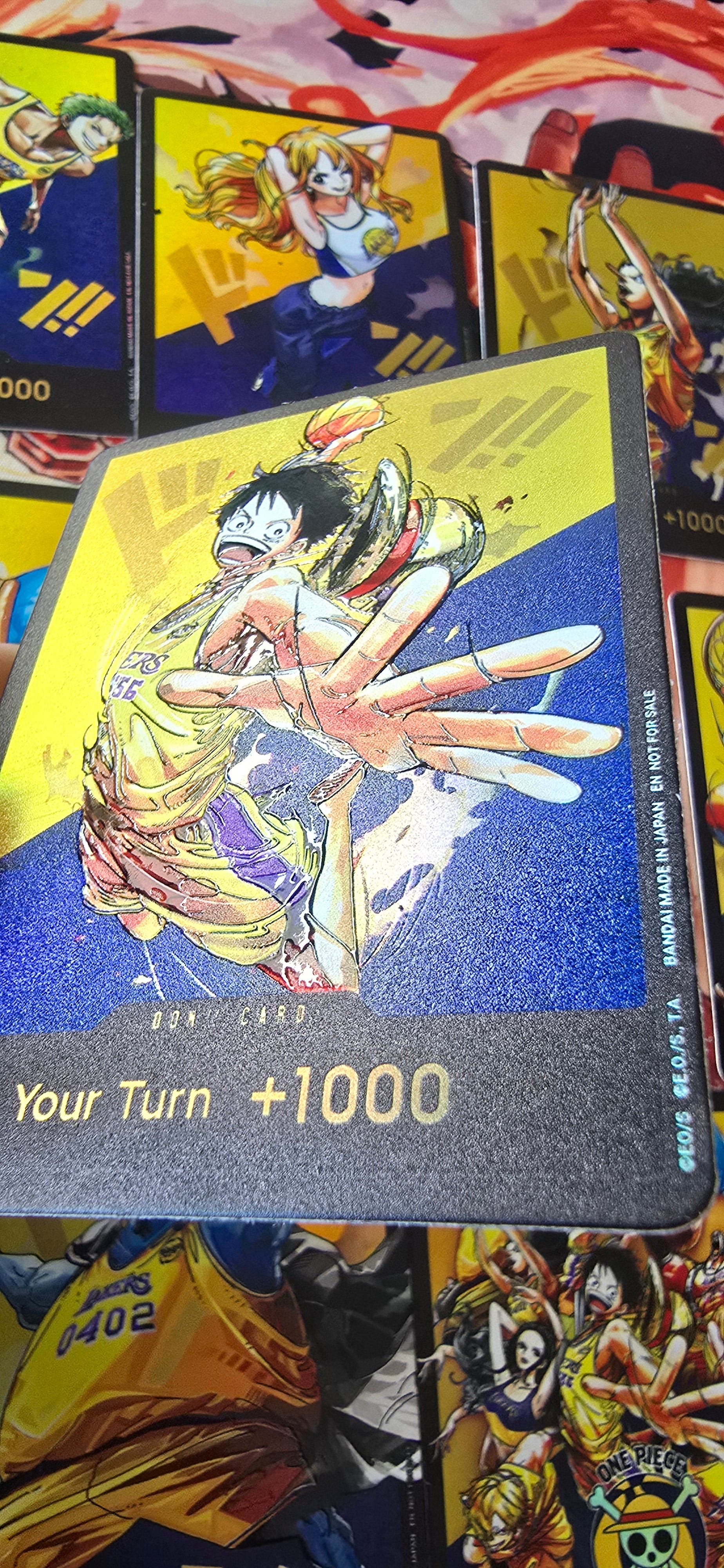 11 Card Bundle: LA Lakers x One Piece Custom Made DON Cards