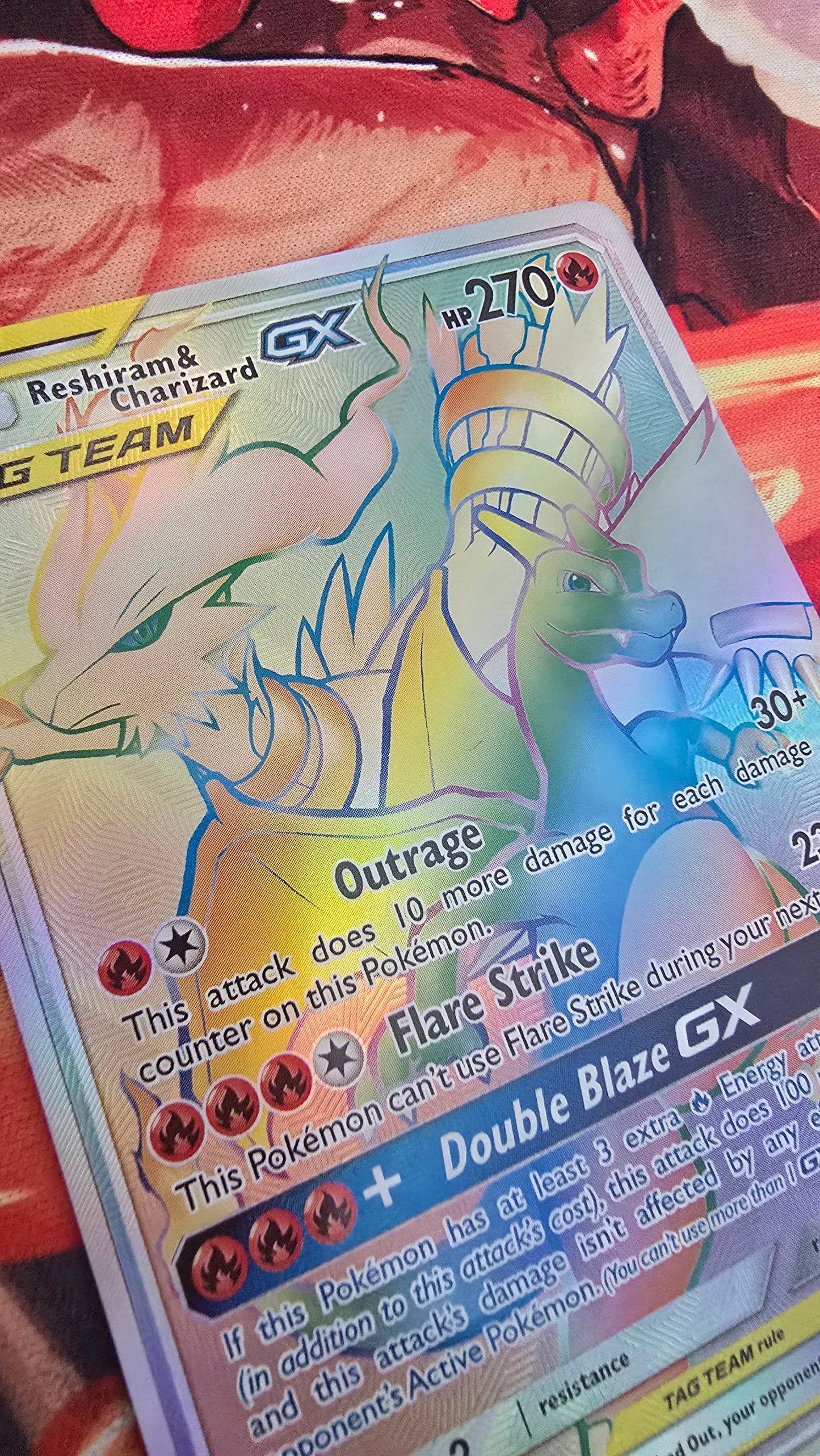 Reshiram Charizard GX Tag Team 217/214 Unbroken Bonds Hyper Rare Pokemon Proxy Card