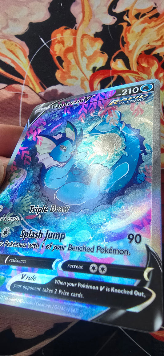 Vaporeon V SWSH181 Alternative Art SwSh Promo Textured Pokemon TCG Card Proxy