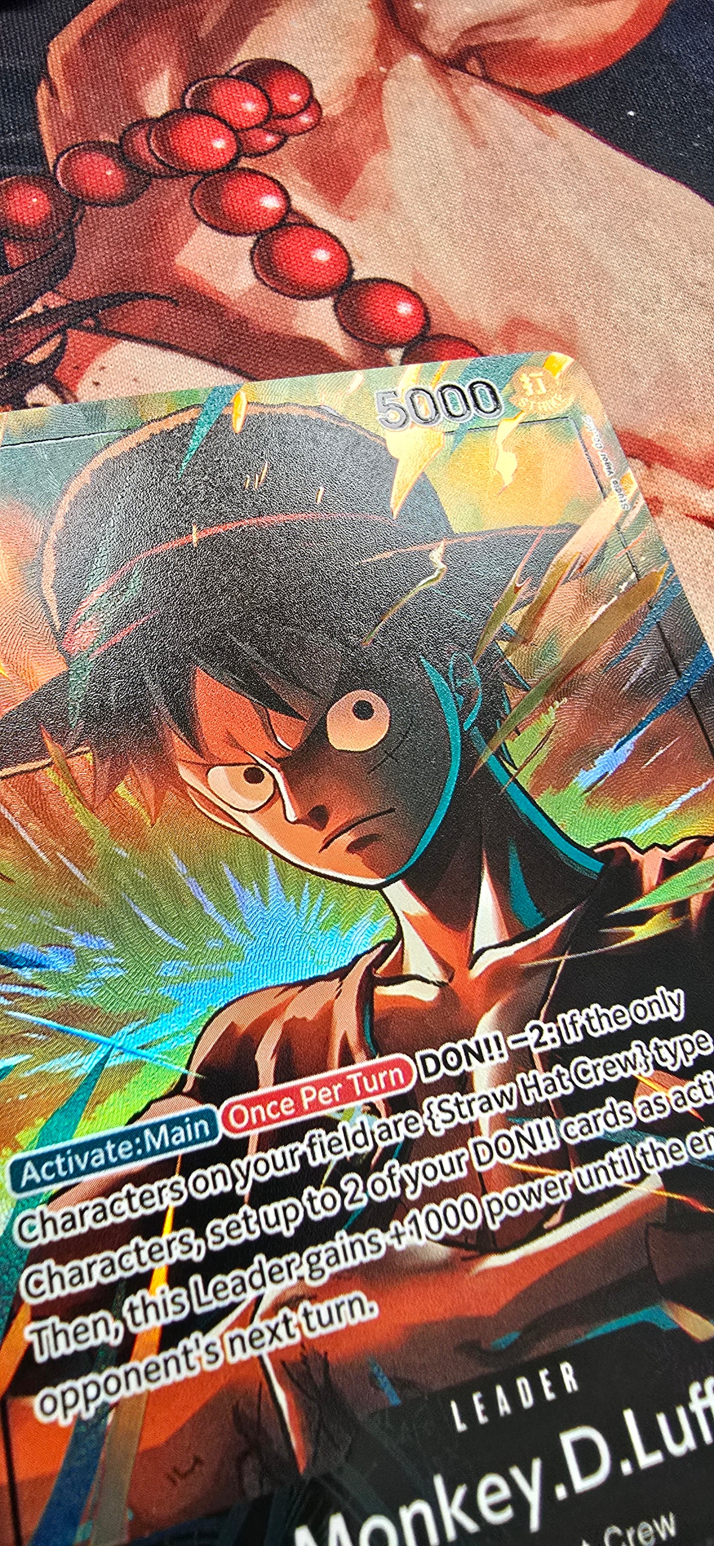 Monkey D Luffy Playmat Promo EB02-010 Leader One Piece TCG Textured Custom Made Proxy Card