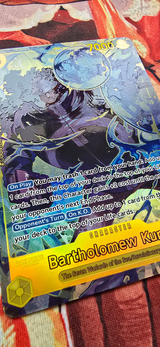 OP12 Bartholomew Kuma Alt Art Textured Holo One Piece TCG Proxy Card