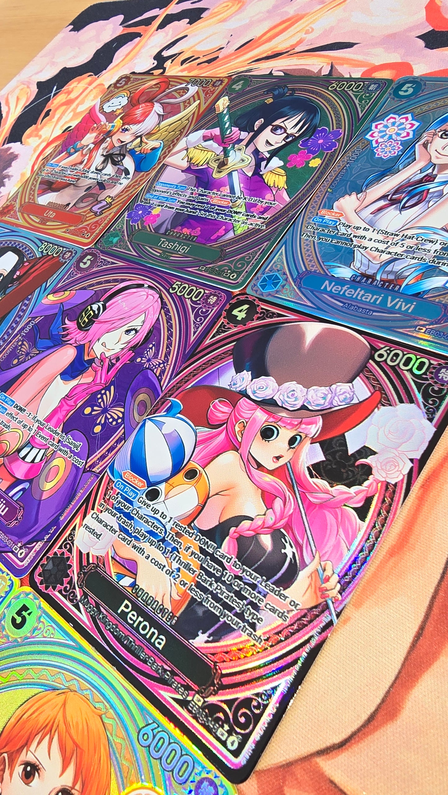 9 Card Bundle: EB03 Heroines SP Textured Holo One Piece TCG Proxy Cards English