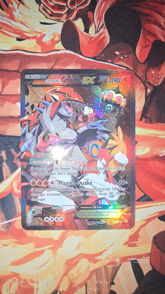 Team Magma's Groudon EX #15 Pokemon Double Crisis English Card Proxy