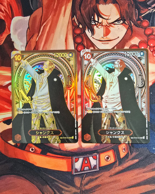 OP13 SP Shanks Gold & Silver One Piece Card Game OP TCG Proxy Japanese
