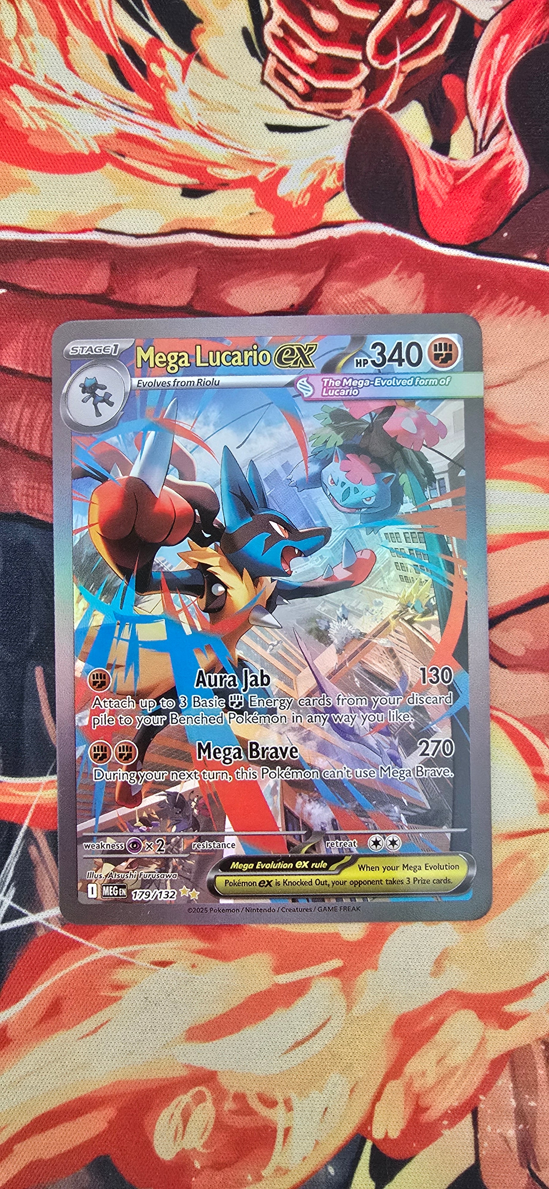 Mega Lucario EX SAR Mega Brave Pokemon TCG English Card Proxy