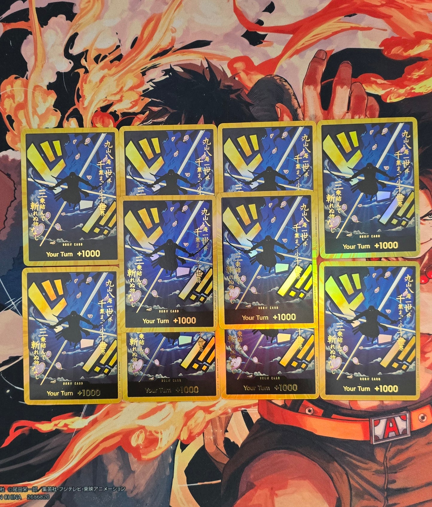 Preorder: 10 Card Bundle: ZORO Gold DON!! One Piece TCG Cards English Proxy