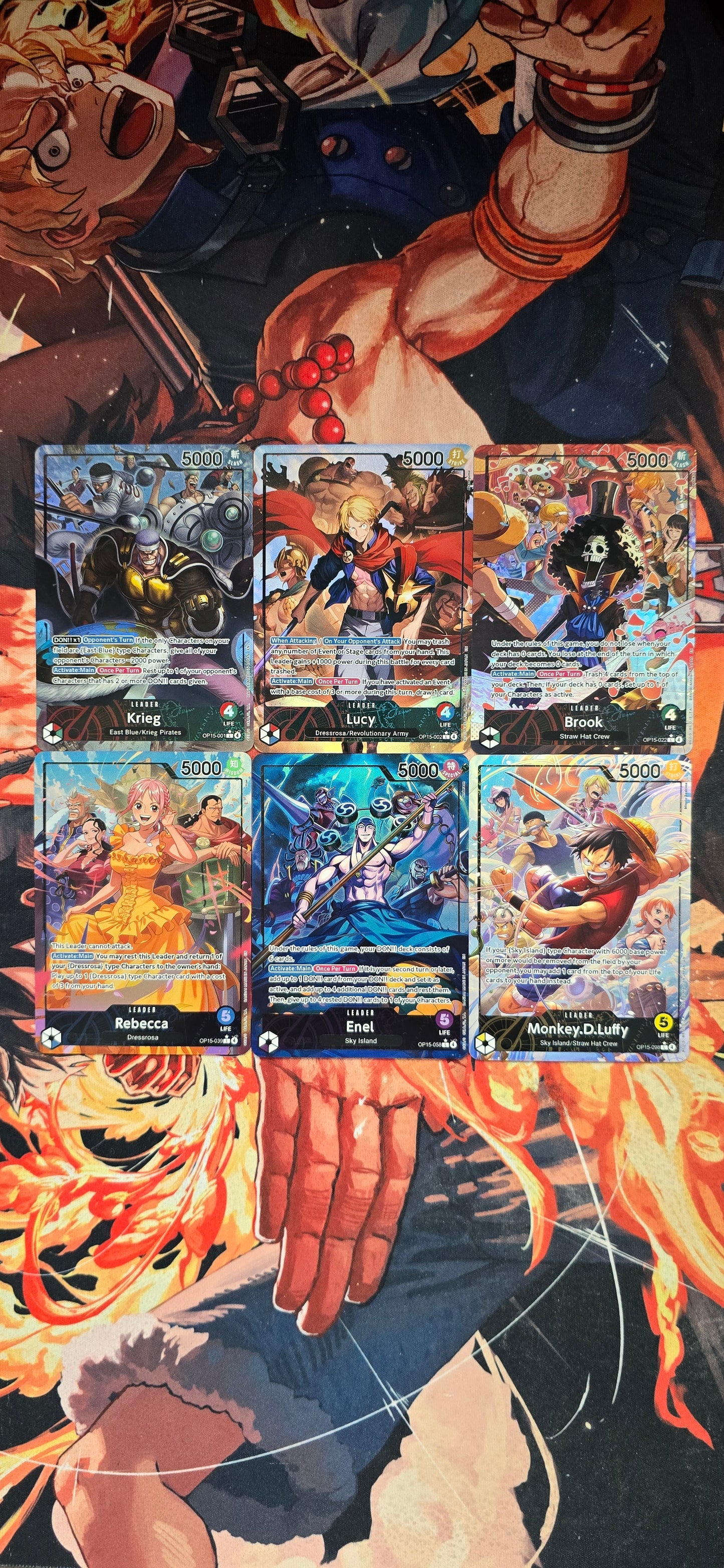 OP15 Alt Art Leaders Holo One Piece TCG Proxy Cards English