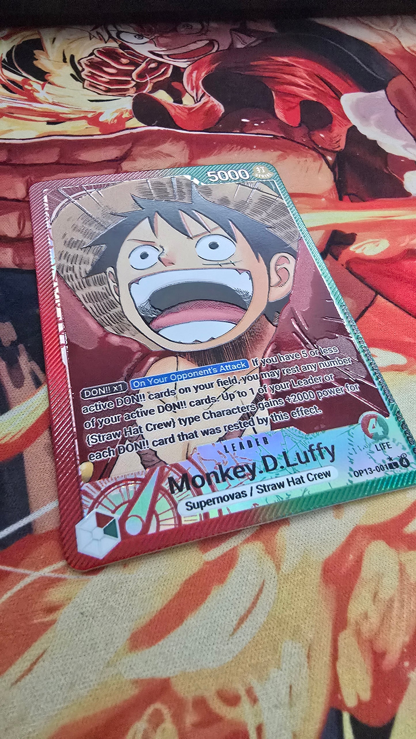 6 Card Leader Bundle: Imu, Gol D Roger, Jewerly Bonney, Monkey D Luffy, Sabo, Portgas D Ace OP13 Textured Holo Alt Art One Piece TCG English Proxy Card