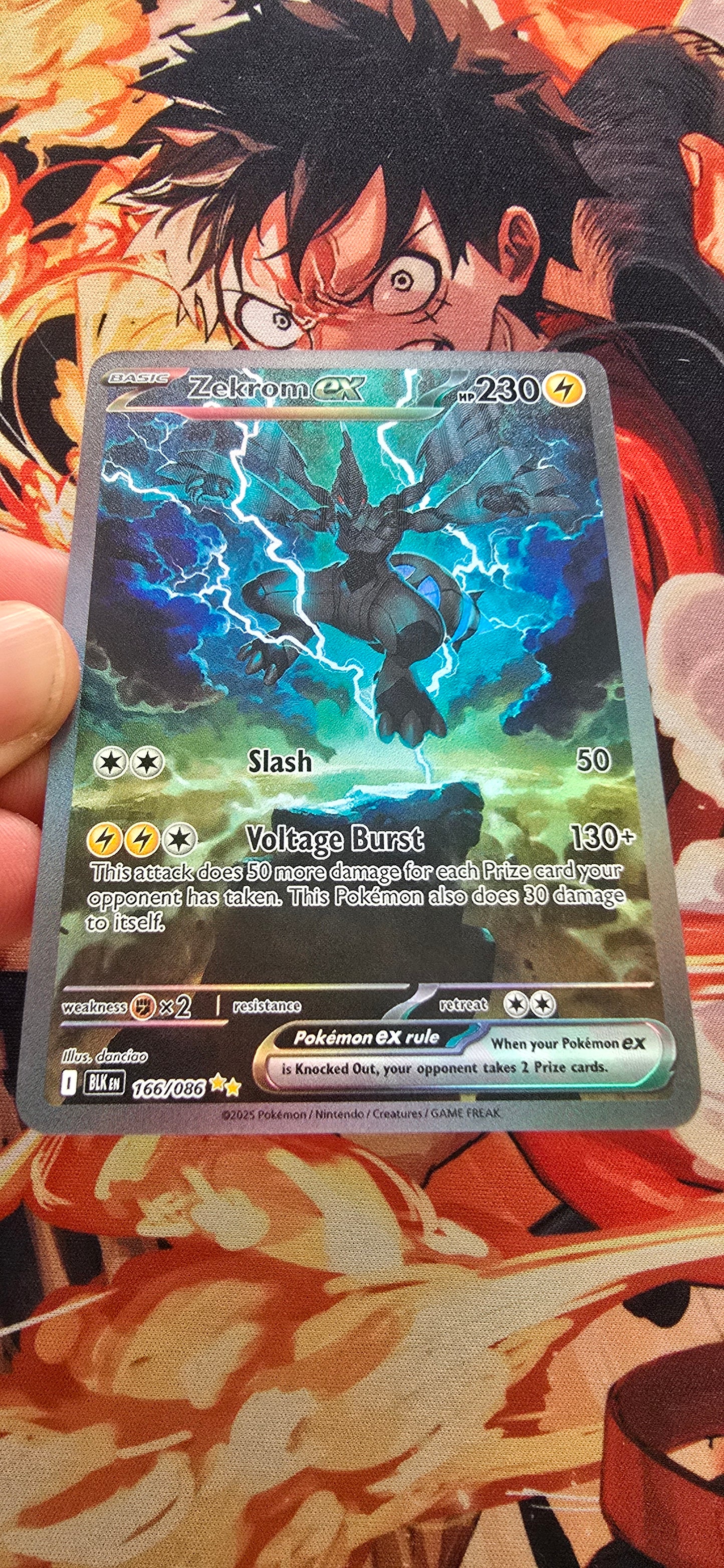 Graded PSA Style Zekrom EX #166 Black Bolt Pokemon Card High Quality Textured Card Proxy Slab