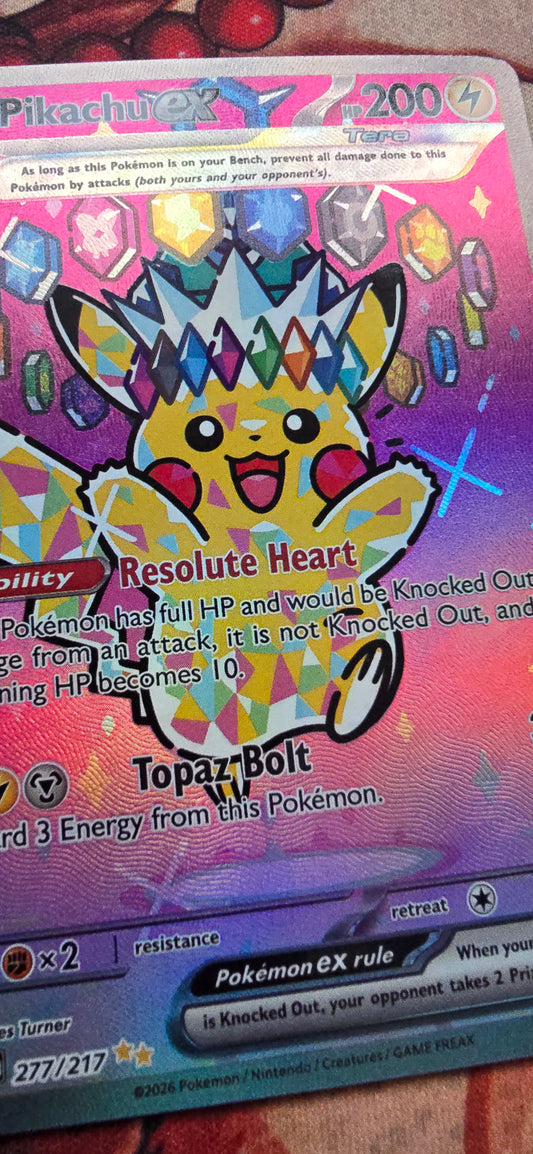 Pikachu EX Ascended Heroes SIR Special Illustration Rare Pokemon 277/2174 Custom Made Proxy