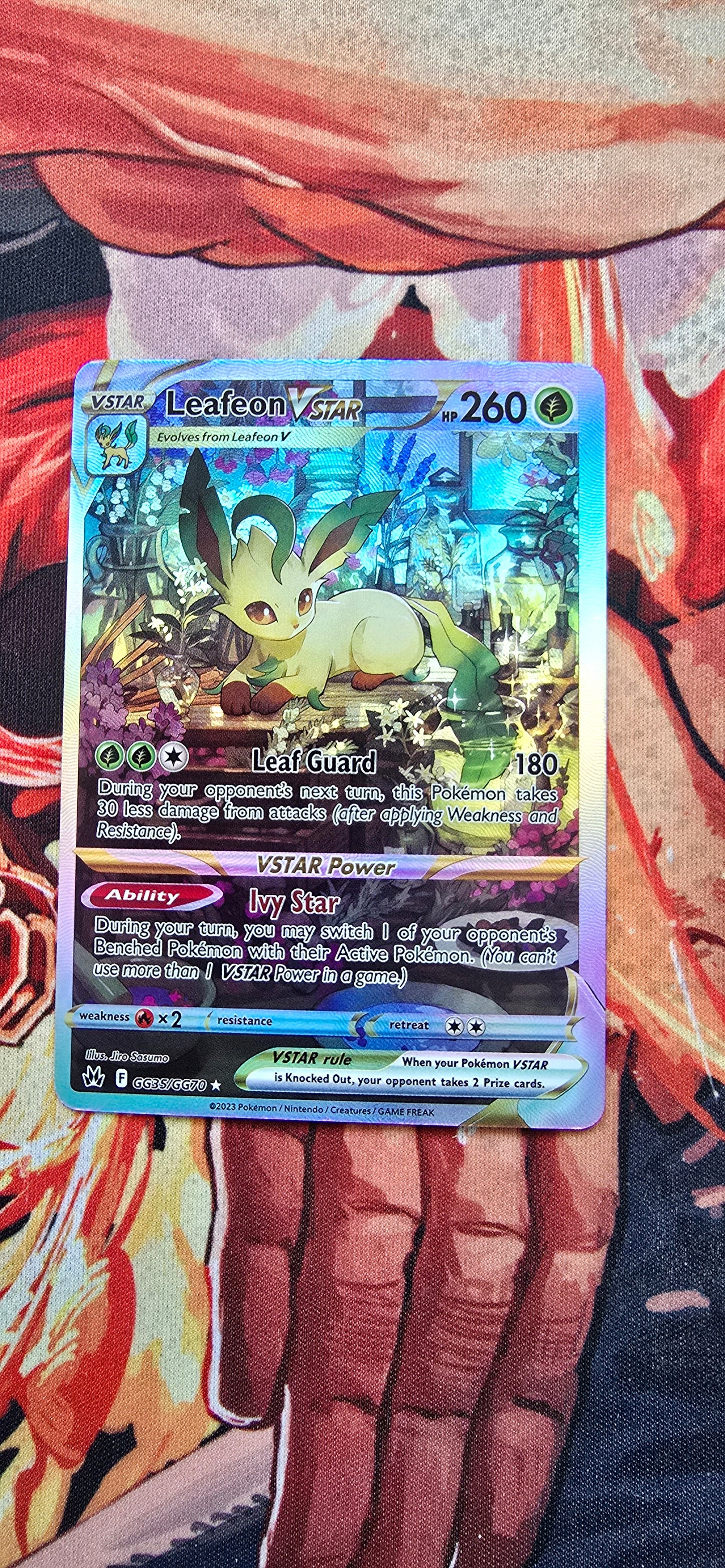 Leafeon VSTAR GG35/GG70 Crown Zenith Galarian Holo Pokemon Card Custom Made Proxy