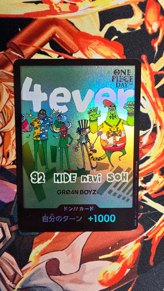 GRE4N BOYZ ONE PIECE Day 2024 Promo Japanese Custom Made Proxy Don!! Card