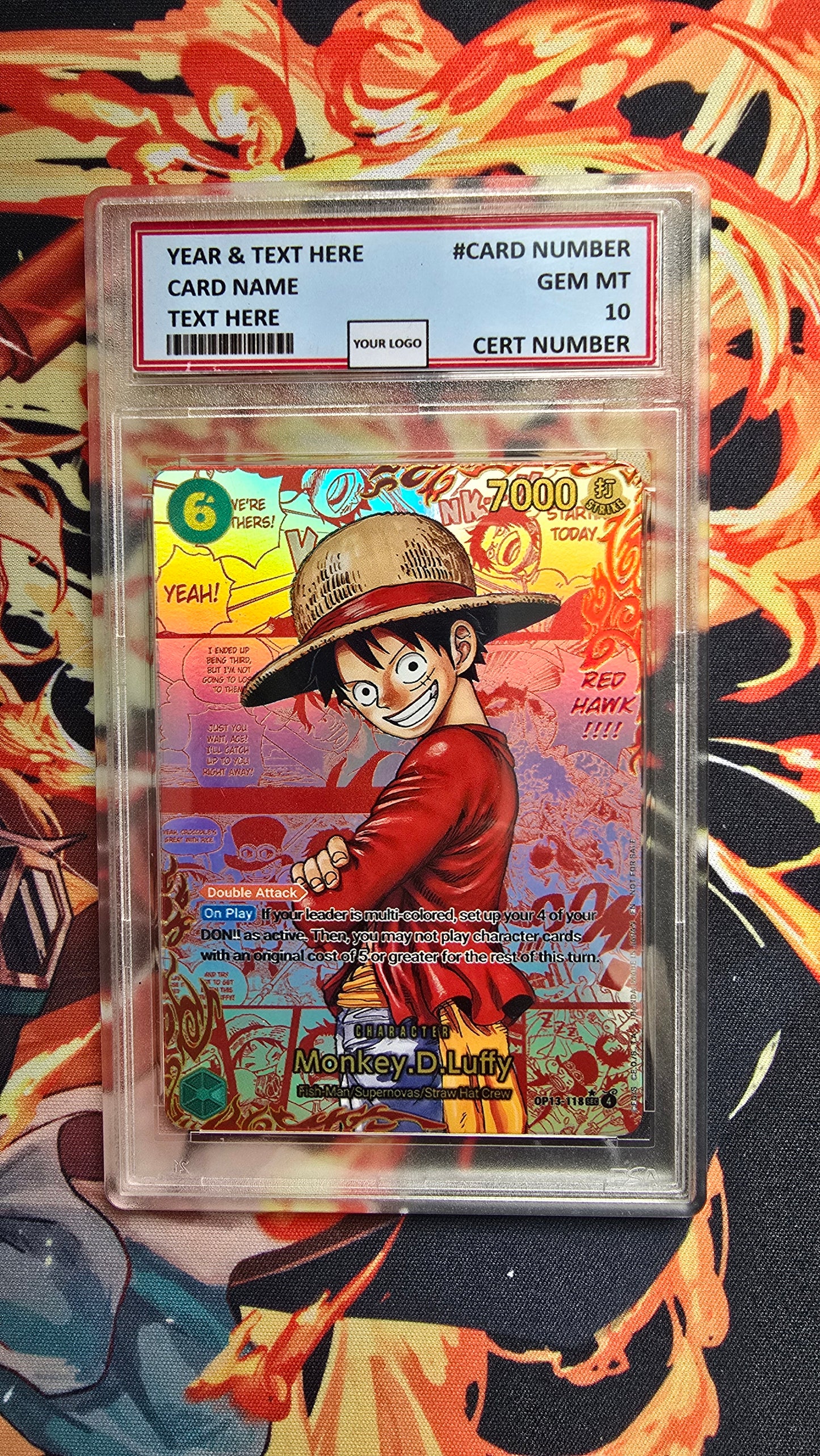 Graded PSA 10 Style One Piece TCG OP01 - EB04 Manga High Quality Textured Cards English Card Proxy