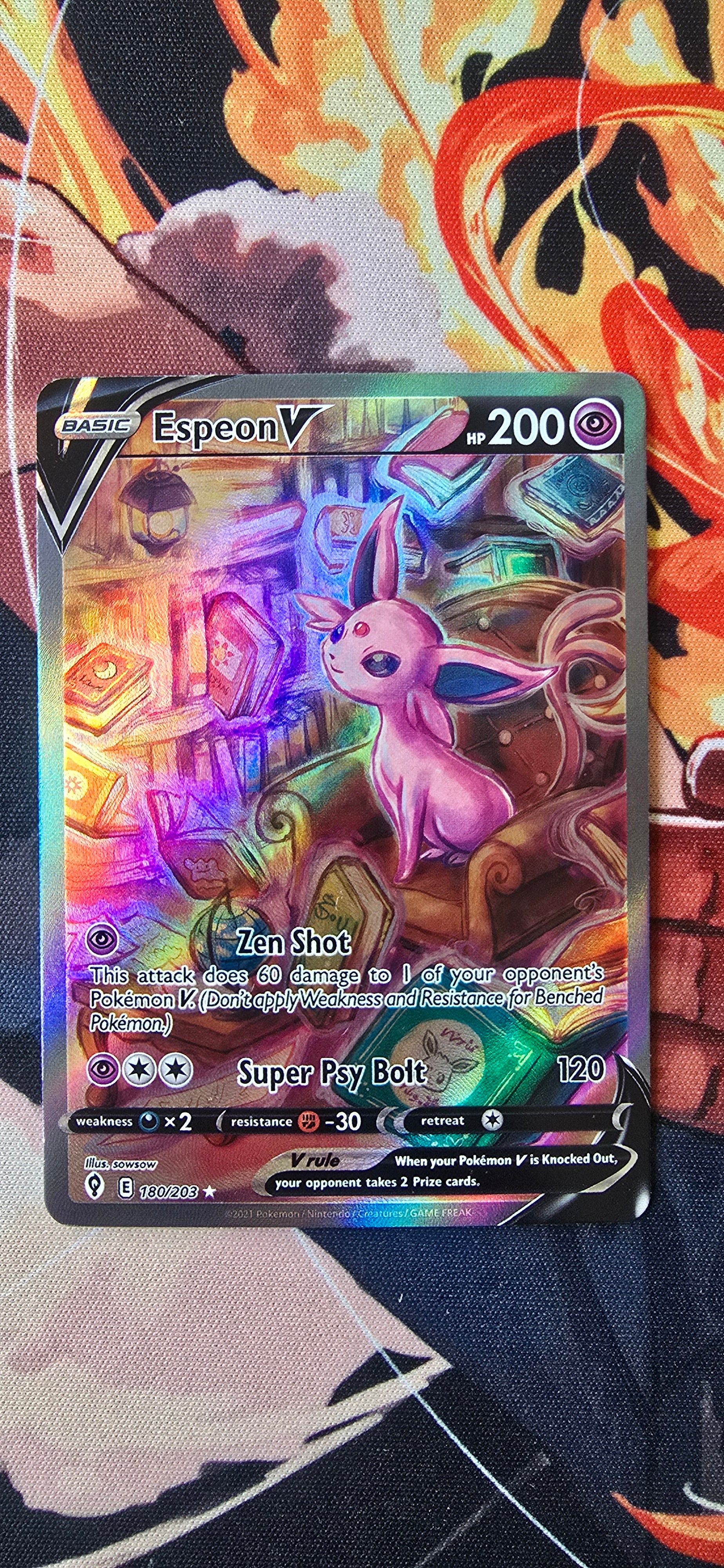 alternative pokemon cards Espeon V #180 Alternative Art Evolving Skies Textured Pokemon TCG Card – OP Proxies TCG