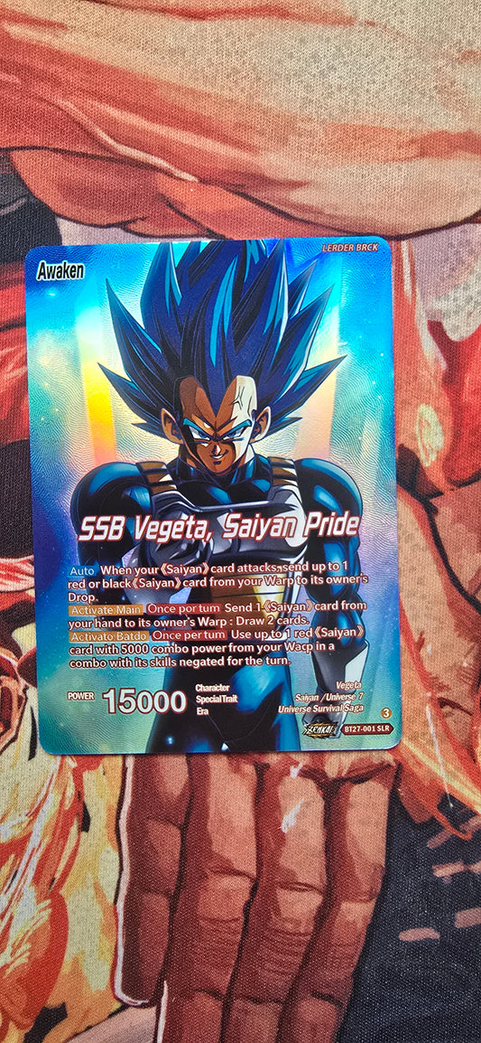 SSB Vegeta, Saiyan Pride BT27-001 Dragon Ball Super History Of Z Proxy Card