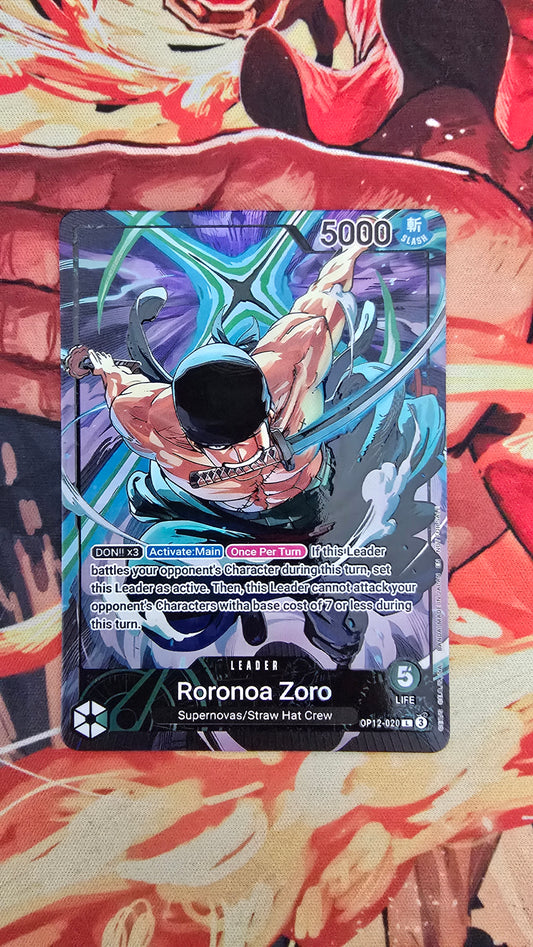 Leader Zoro OP12 Limited Edition Vol.4 Playmat Promo Textured One Piece Card Game OP TCG Proxy English