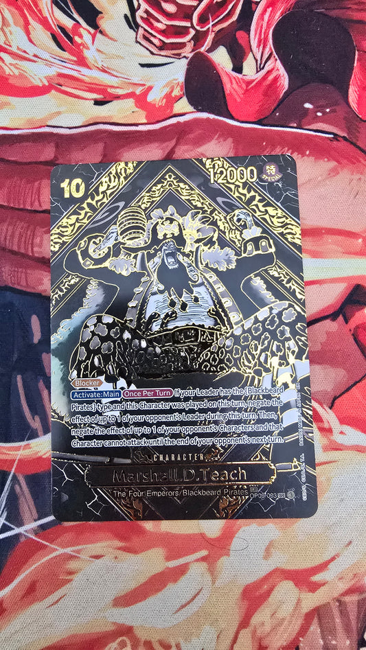OP12 SP Marshall D Teach Gold One Piece Card Game OP TCG Proxy English