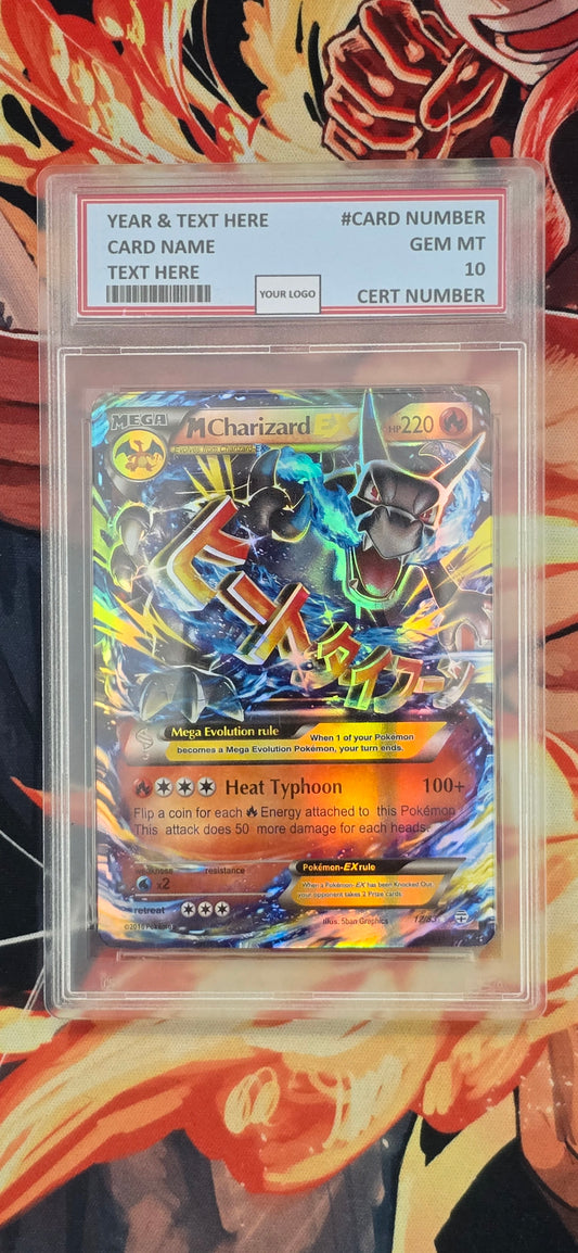Graded PSA Style Mega Charizard EX 12/83 XY Generations Ultra Rare Holo Pokemon Proxy Card Slab