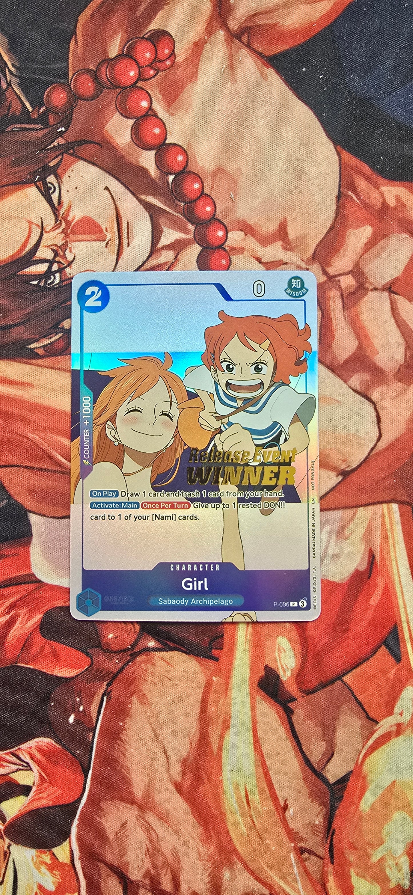 Girl Release Event Winner Promo P-096 Custom Made One Piece Textured Proxy Card
