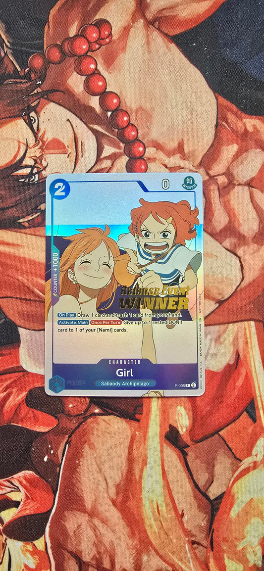 Girl Release Event Winner Promo P-096 Custom Made One Piece Textured Proxy Card