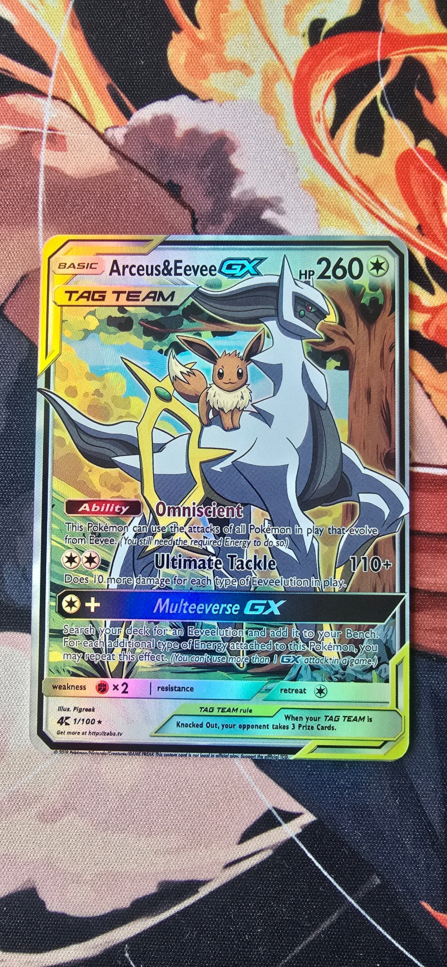 Tag Team Legendary Eeveelution 9 Card Bundle Umbreon Espeon Sylveon Glaceon Leafeon Flareon Jolteon Eevee Premium Quality Custom Made Pokemon Cards