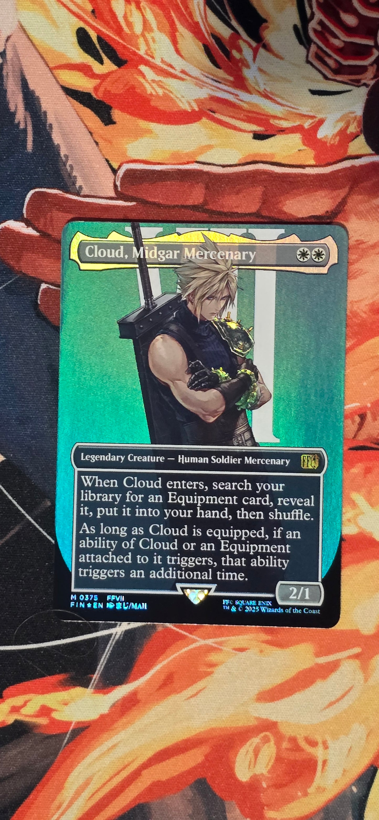 Cloud, Midgar Mercenary (Borderless) TCG Custom Made Card