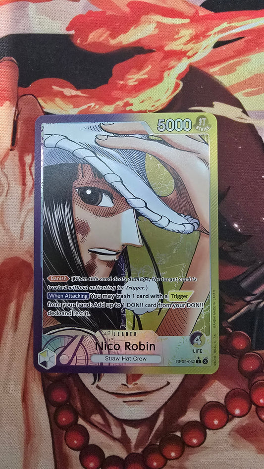 Nico Robin OP09 Leader Textured Holo Alt Art One Piece TCG English Proxy Card