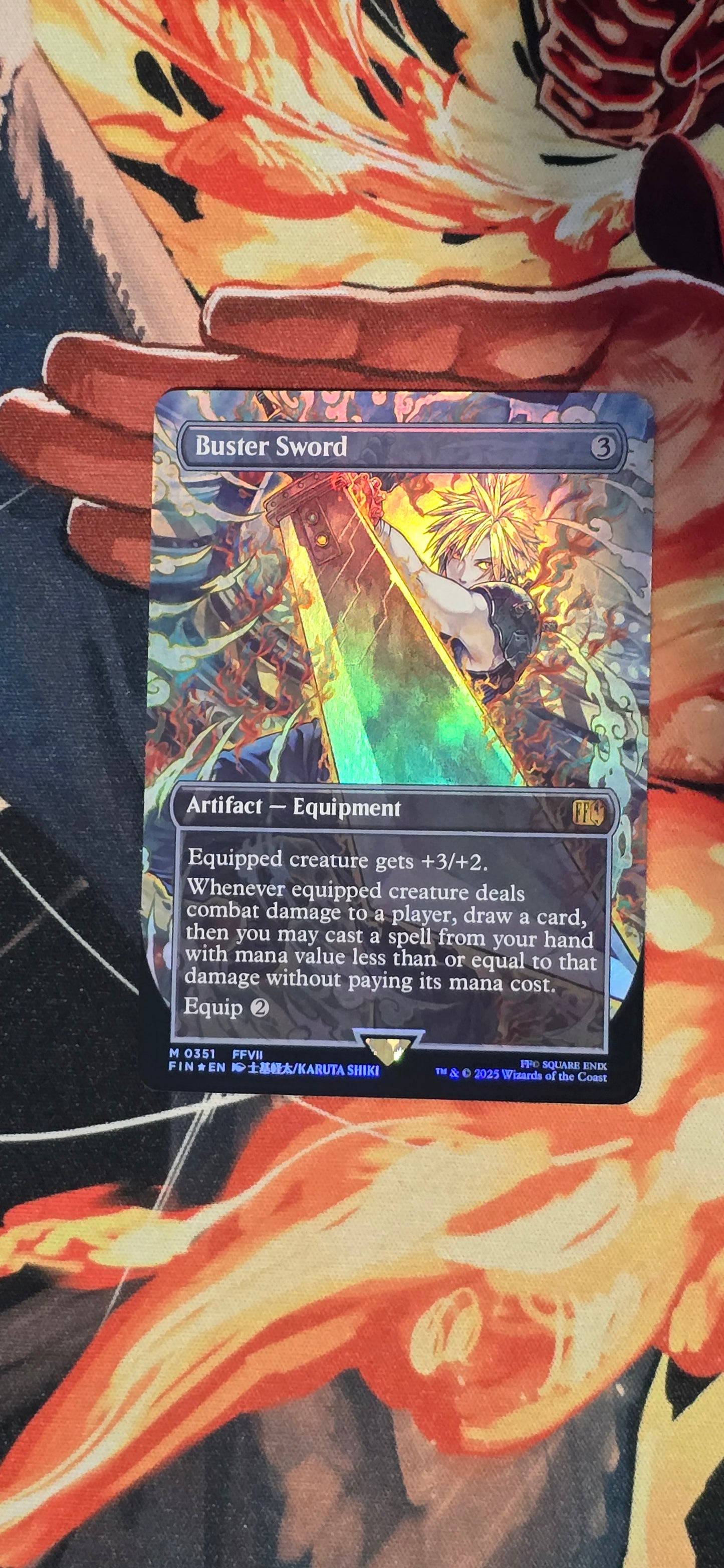 Buster Sword (Borderless) TCG Custom Made Card