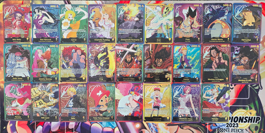 Gold One Piece Leaders Sets: OP05, OP06, OP07, OP08, EB01 OP TCG Card Proxy English