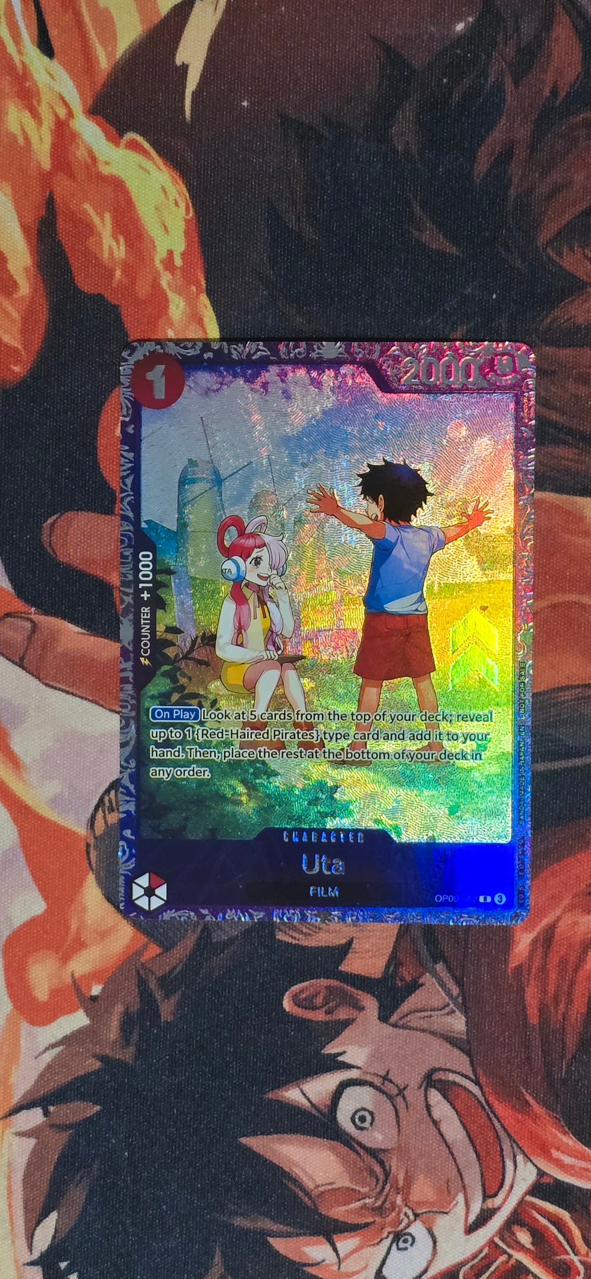 Uta Treasure Cup 2025 OP09-002 High Quality Textured OP One Piece Proxy Card