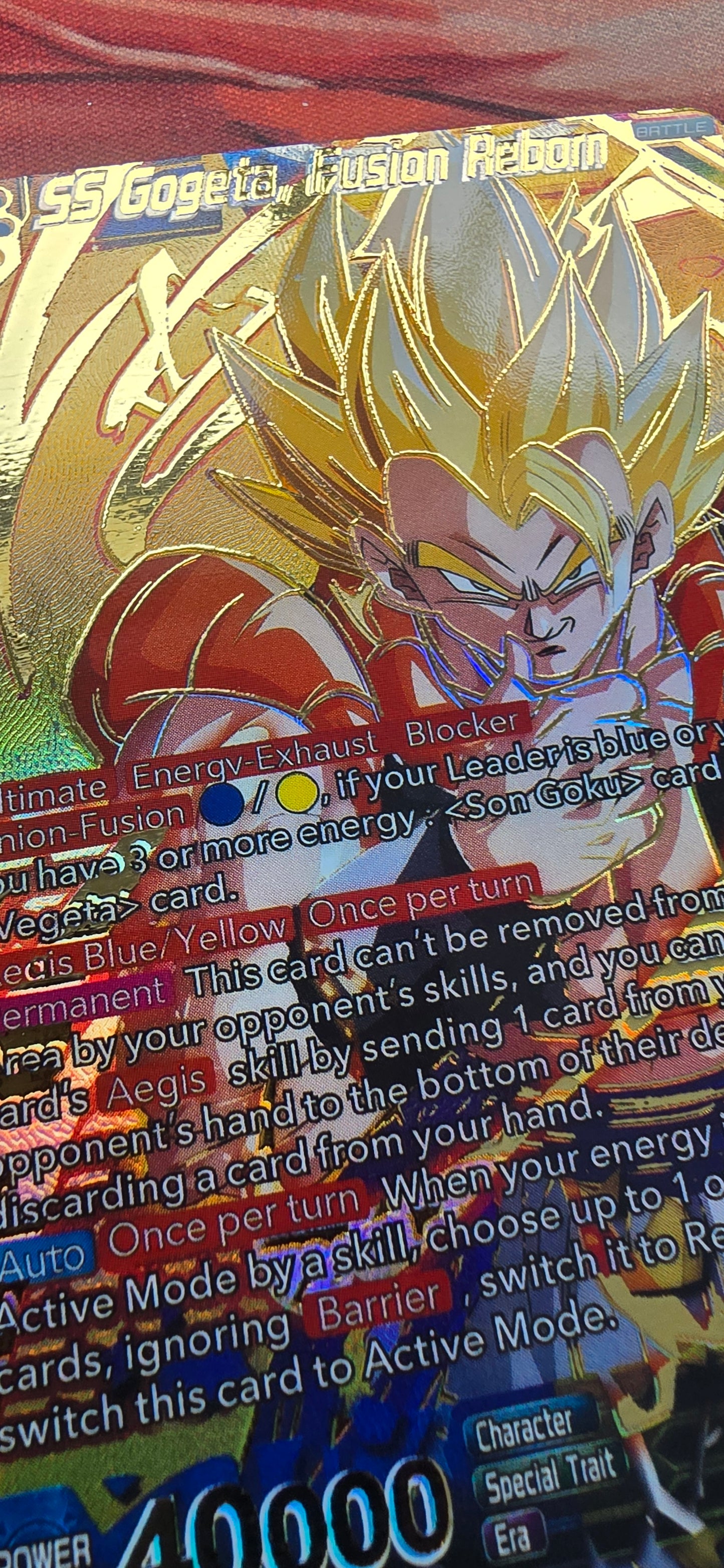 SS Gogeta, Fusion Reborn BT22-140 Dragon Ball Super Critical Blow Proxy Card