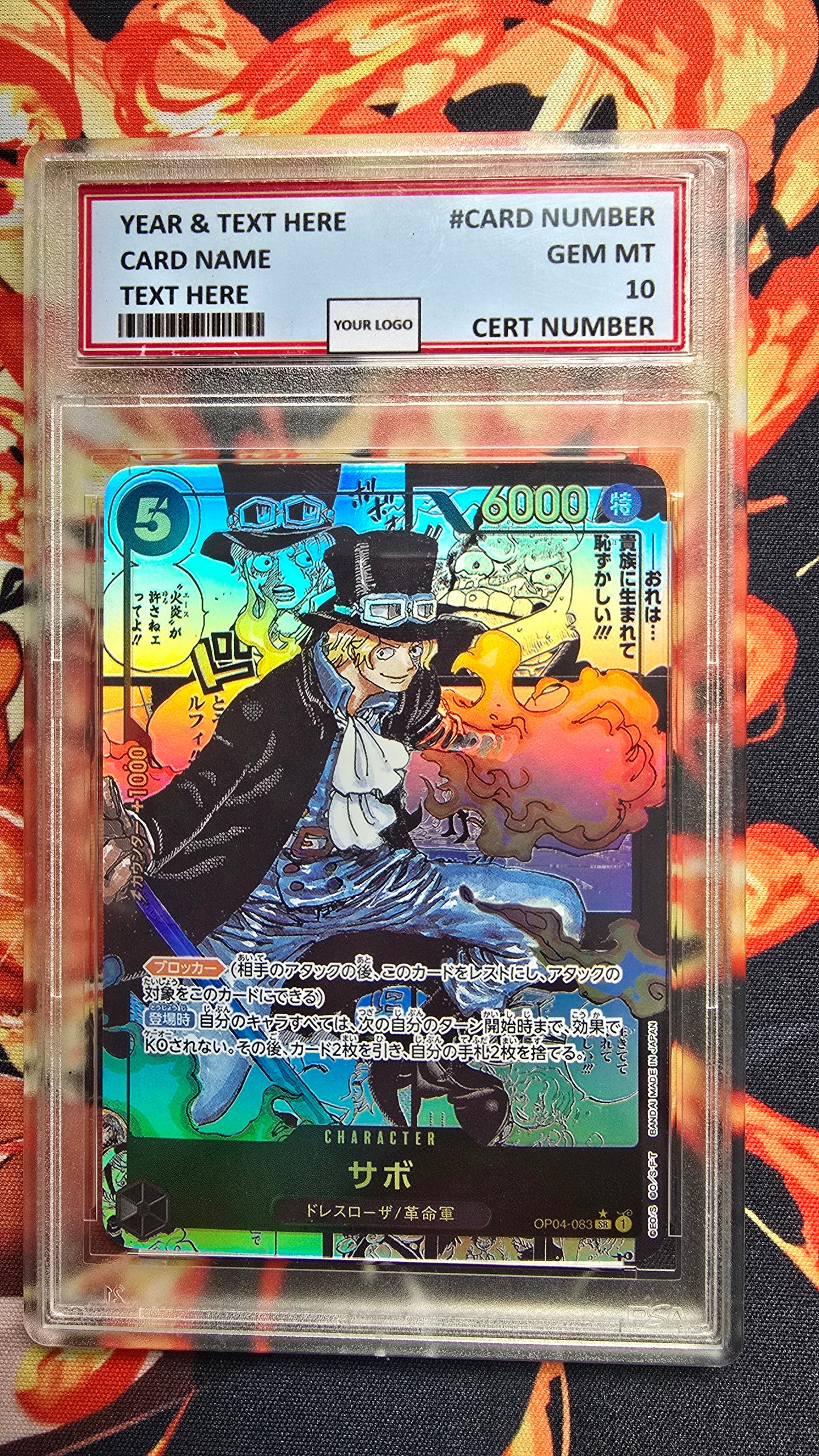 JAPANESE Graded PSA 10 Style One Piece TCG OP01 - EB03 Manga High Quality Textured Cards Card Proxy